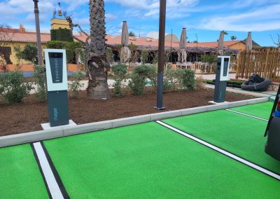Parking urbain avec bornes de recharge